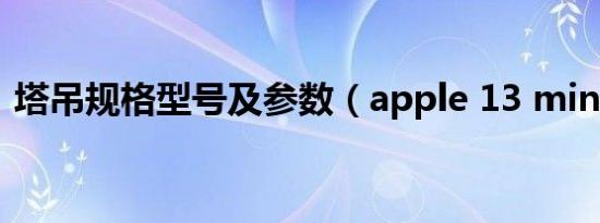 塔吊规格型号及参数（apple 13 min 参数）