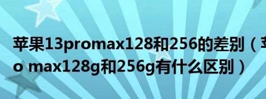 苹果13promax128和256的差别（苹果13pro max128g和256g有什么区别）