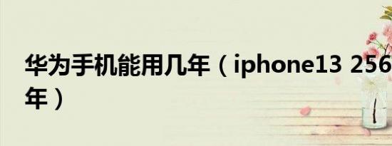 华为手机能用几年（iphone13 256g能用几年）