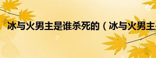 冰与火男主是谁杀死的（冰与火男主是谁）