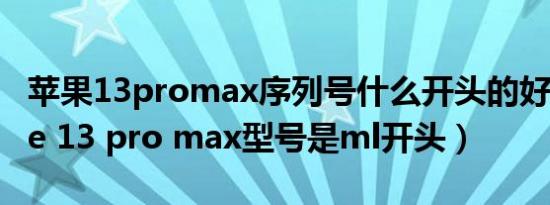 苹果13promax序列号什么开头的好（iphone 13 pro max型号是ml开头）