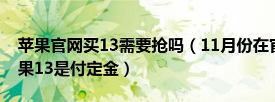 苹果官网买13需要抢吗（11月份在官网买苹果13是付定金）