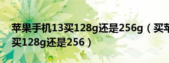 苹果手机13买128g还是256g（买苹果在13买128g还是256）