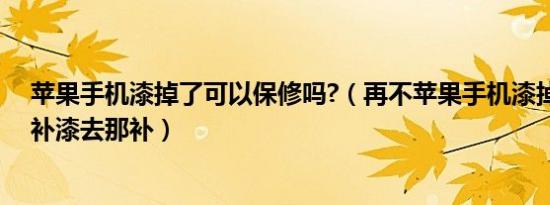 苹果手机漆掉了可以保修吗?（再不苹果手机漆掉了能不能补漆去那补）