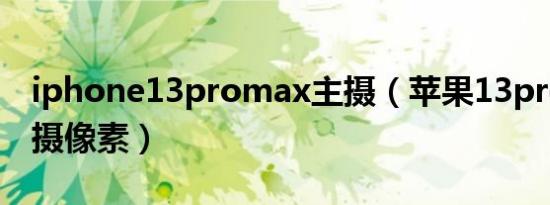 iphone13promax主摄（苹果13promax主摄像素）