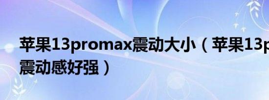 苹果13promax震动大小（苹果13promax震动感好强）