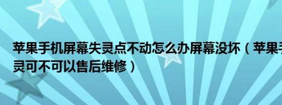 苹果手机屏幕失灵点不动怎么办屏幕没坏（苹果手机屏幕失灵可不可以售后维修）