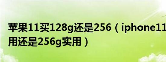 苹果11买128g还是256（iphone11 128g实用还是256g实用）