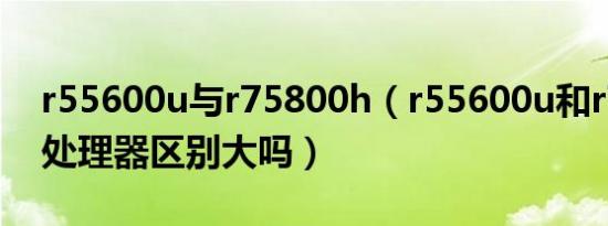 r55600u与r75800h（r55600u和r75800u处理器区别大吗）