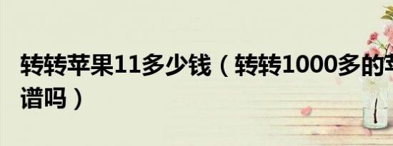 转转苹果11多少钱（转转1000多的苹果12靠谱吗）