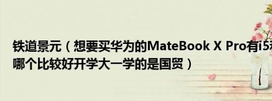 铁道景元（想要买华为的MateBook X Pro有i5和i7的选择哪个比较好开学大一学的是国贸）