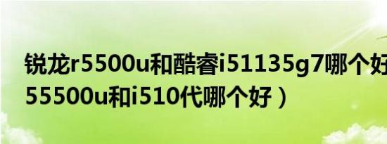 锐龙r5500u和酷睿i51135g7哪个好（锐龙r55500u和i510代哪个好）