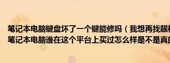 笔记本电脑键盘坏了一个键能修吗（我想再找靓机里买一个笔记本电脑谁在这个平台上买过怎么样是不是真的）