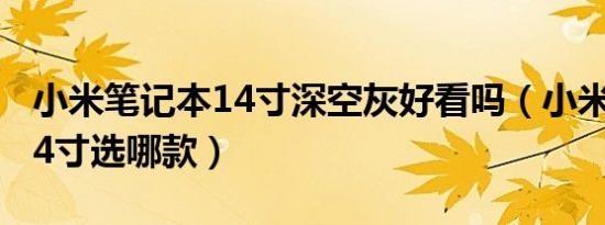 小米笔记本14寸深空灰好看吗（小米笔记本14寸选哪款）