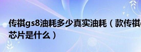 传祺gs8油耗多少真实油耗（款传祺gs8车机芯片是什么）