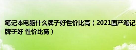 笔记本电脑什么牌子好性价比高（2021国产笔记本电脑哪个牌子好 性价比高）