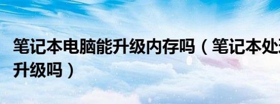 笔记本电脑能升级内存吗（笔记本处理器可以升级吗）