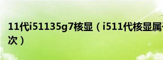 11代i51135g7核显（i511代核显属于什么档次）