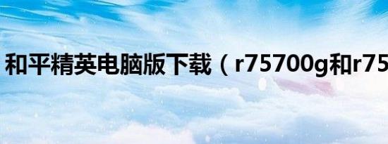 和平精英电脑版下载（r75700g和r75700u）