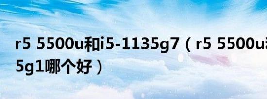 r5 5500u和i5-1135g7（r5 5500u和i5 1135g1哪个好）