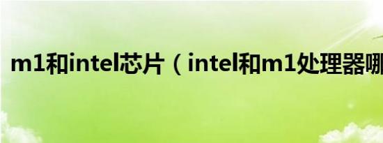 m1和intel芯片（intel和m1处理器哪个好）