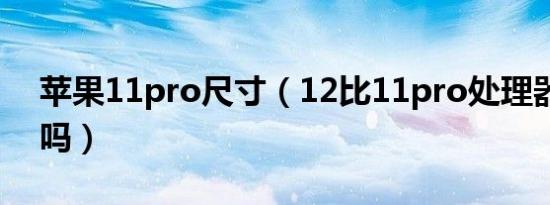 苹果11pro尺寸（12比11pro处理器提升大吗）