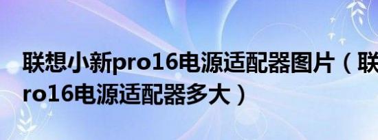 联想小新pro16电源适配器图片（联想小新pro16电源适配器多大）