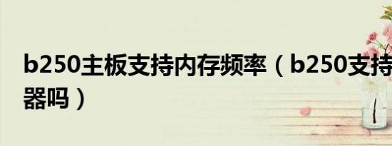 b250主板支持内存频率（b250支持6代处理器吗）