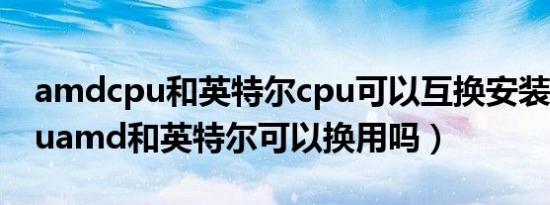 amdcpu和英特尔cpu可以互换安装吗?（cpuamd和英特尔可以换用吗）