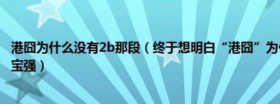 港囧为什么没有2b那段（终于想明白“港囧”为什么没有王宝强）