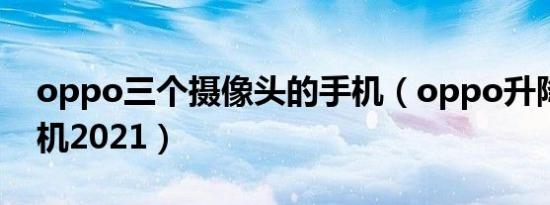 oppo三个摄像头的手机（oppo升降摄像手机2021）