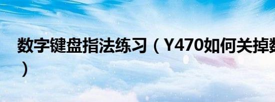 数字键盘指法练习（Y470如何关掉数字键盘）