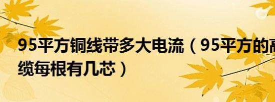 95平方铜线带多大电流（95平方的高压铝电缆每根有几芯）