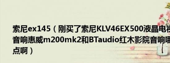 索尼ex145（刚买了索尼KLV46EX500液晶电视相搭配一套音响惠威m200mk2和BTaudio红木影院音响哪个性价比好点啊）