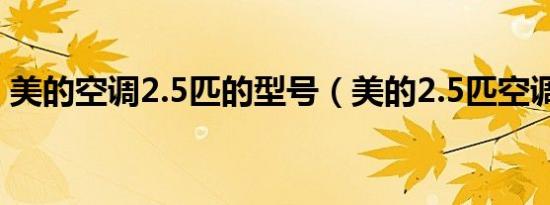 美的空调2.5匹的型号（美的2.5匹空调参数）