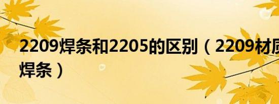 2209焊条和2205的区别（2209材质用什么焊条）