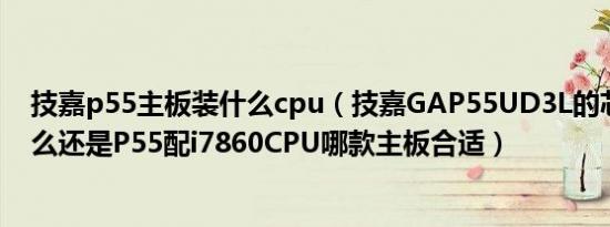 技嘉p55主板装什么cpu（技嘉GAP55UD3L的芯片是H55么还是P55配i7860CPU哪款主板合适）