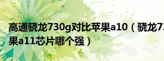 高通骁龙730g对比苹果a10（骁龙730G和苹果a11芯片哪个强）