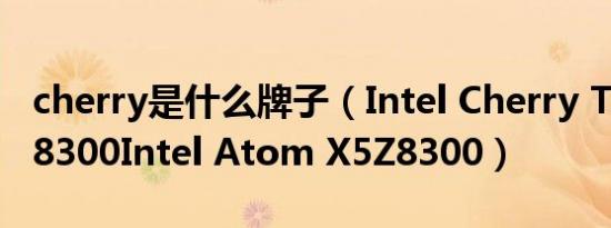 cherry是什么牌子（Intel Cherry Trail X5Z8300Intel Atom X5Z8300）