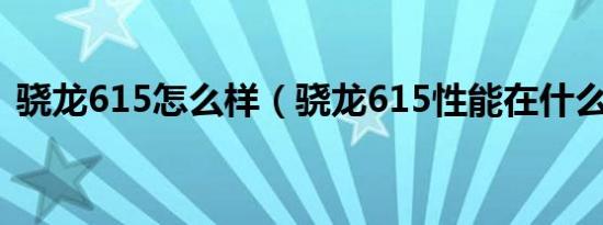 骁龙615怎么样（骁龙615性能在什么水平）