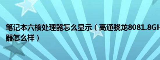 笔记本六核处理器怎么显示（高通骁龙8081.8GHz六核处理器怎么样）