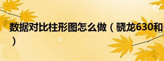 数据对比柱形图怎么做（骁龙630和675对比）