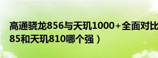 高通骁龙856与天玑1000+全面对比（骁龙685和天玑810哪个强）