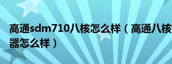 高通sdm710八核怎么样（高通八核450处理器怎么样）