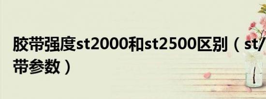 胶带强度st2000和st2500区别（st/s1600胶带参数）