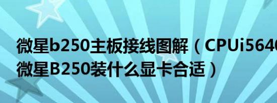 微星b250主板接线图解（CPUi56400T主板微星B250装什么显卡合适）