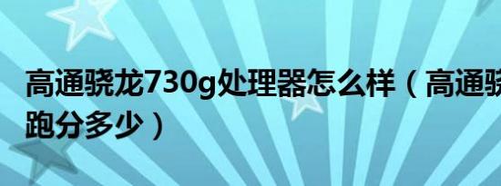 高通骁龙730g处理器怎么样（高通骁龙730g跑分多少）