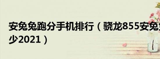 安兔兔跑分手机排行（骁龙855安兔兔跑分多少2021）