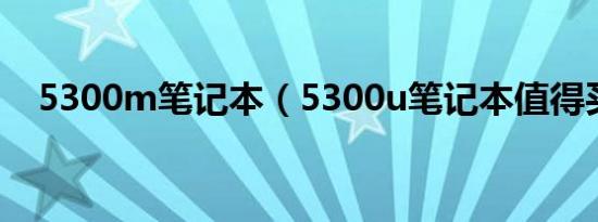 5300m笔记本（5300u笔记本值得买吗）