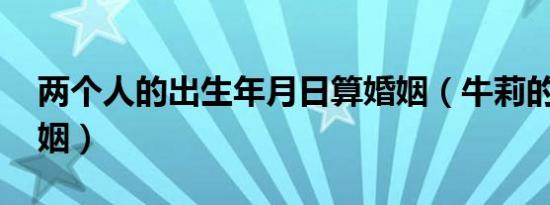 两个人的出生年月日算婚姻（牛莉的出生 婚姻）